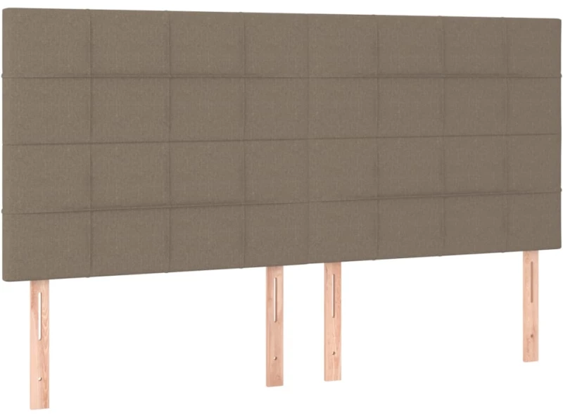 vidaXL Κρεβάτι Boxspring με Στρώμα Taupe 160x200 εκ. Υφασμάτινο
