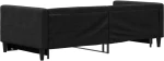 vidaXL Καναπές Κρεβάτι Συρόμενος Μαύρος 90x190 εκ. Ύφασμα