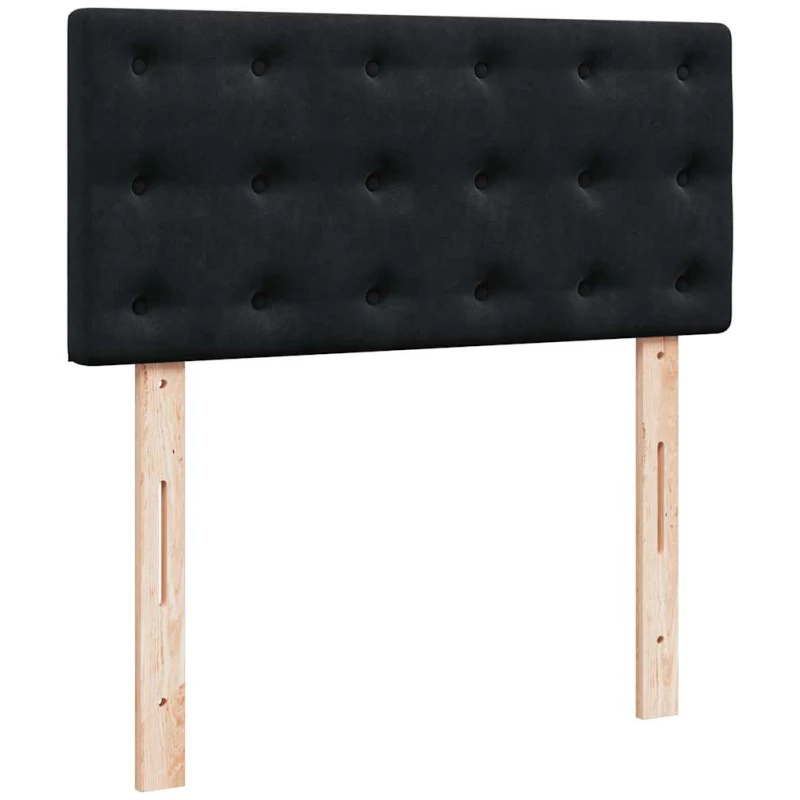 vidaXL Οθωμανικό κρεβάτι με στρώματα Μαύρο 180x200cm Velvet