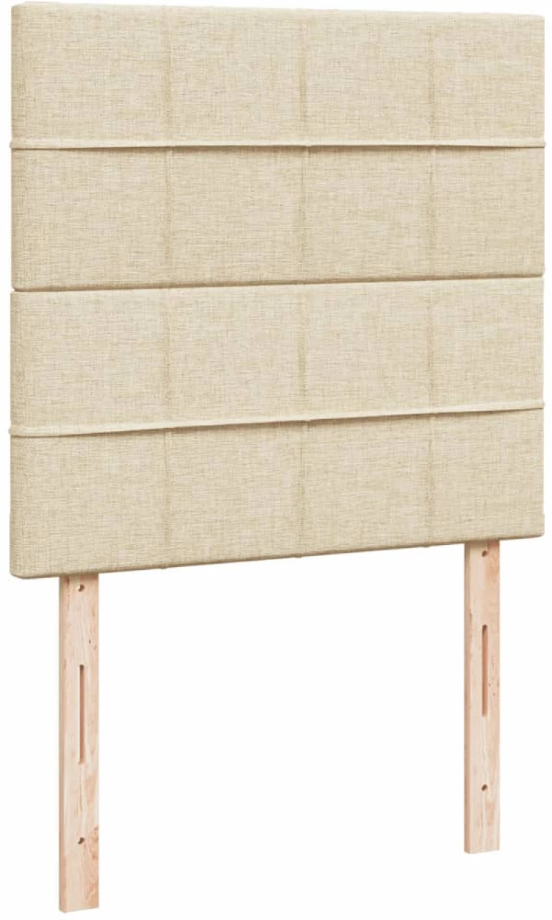 vidaXL Κρεβάτι Boxspring με Στρώμα Κρεμ 80 x 200 εκ. Υφασμάτινο