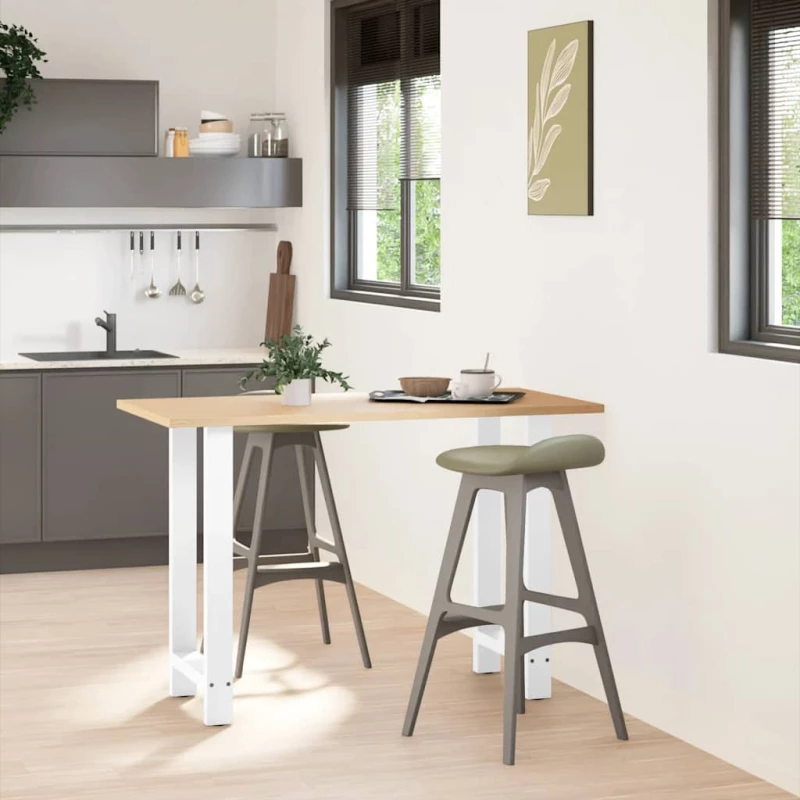 vidaXL Πόδια τραπεζιού μπαρ Λευκό 2 τεμ. 40x(90-91) εκ. Ατσάλι