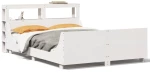 vidaXL Σκελετός Κρεβ. Χωρίς Στρώμα Λευκό 120x190 εκ Μασίφ Πεύκο