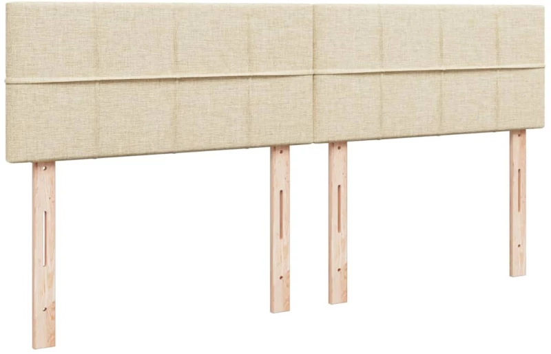 vidaXL Κρεβάτι Boxspring με Στρώμα Κρεμ 200x200 εκ. Υφασμάτινο