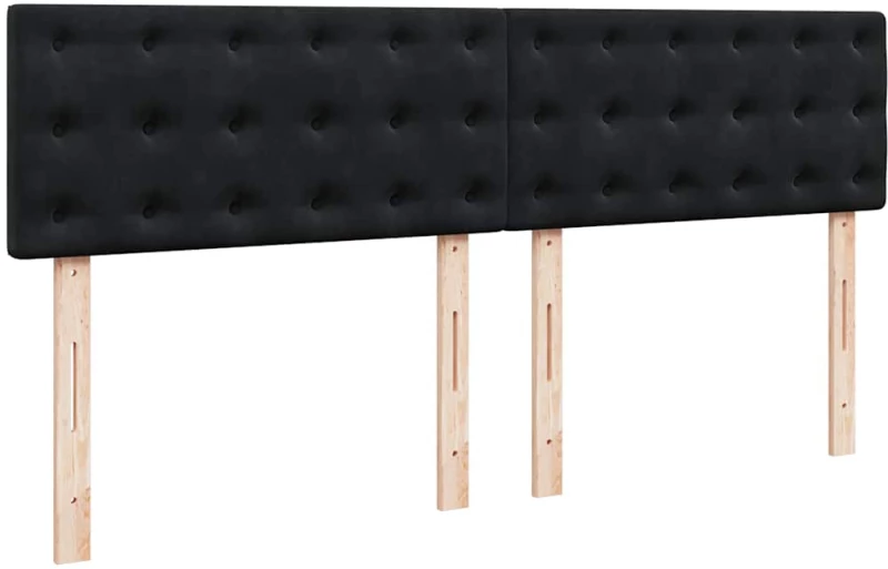 vidaXL Οθωμανικό κρεβάτι με στρώμα Μαύρο 180x200cm Velvet