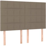 vidaXL Κρεβάτι Boxspring με Στρώμα Taupe 140x190 εκ. Υφασμάτινο