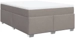 vidaXL Κρεβάτι Boxspring με Στρώμα Taupe 140x190 εκ. Υφασμάτινο