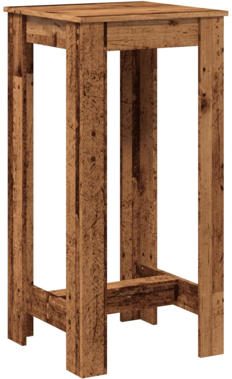 vidaXL Τραπέζι Μπαρ Όψη Παλαιού Ξύλου 51x50x103,5 εκ. Επεξ. Ξύλο
