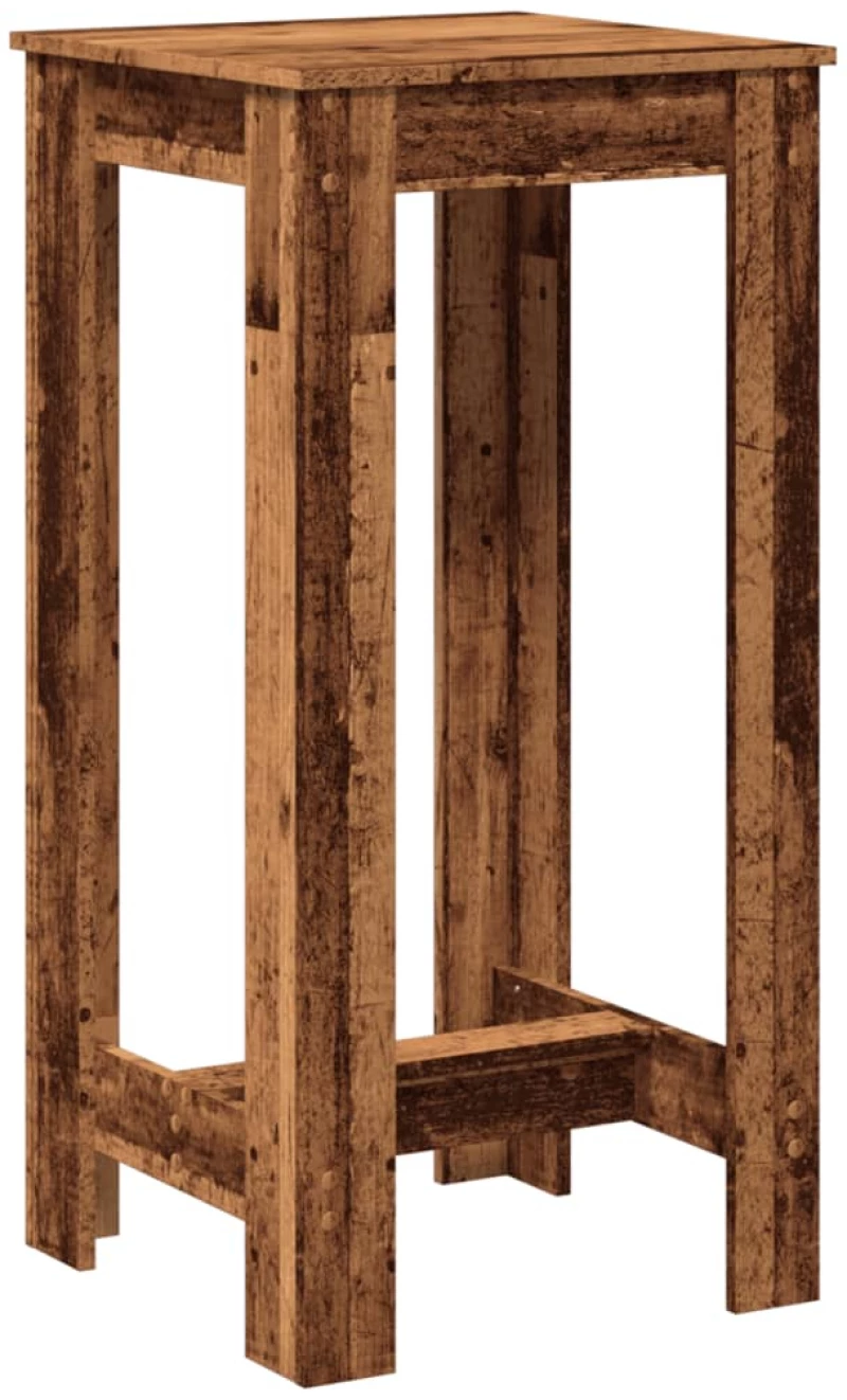 vidaXL Τραπέζι Μπαρ Όψη Παλαιού Ξύλου 51x50x103,5 εκ. Επεξ. Ξύλο