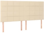 vidaXL Κρεβάτι Boxspring με Στρώμα Κρεμ 160x200 εκ. Υφασμάτινο