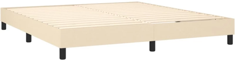 vidaXL Κρεβάτι Boxspring με Στρώμα Κρεμ 160x200 εκ. Υφασμάτινο