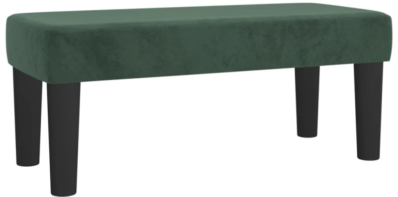 vidaXL Κρεβάτι Boxspring με Στρώμα Σκούρο Πράσινο 80x200 εκ. Βελούδινο