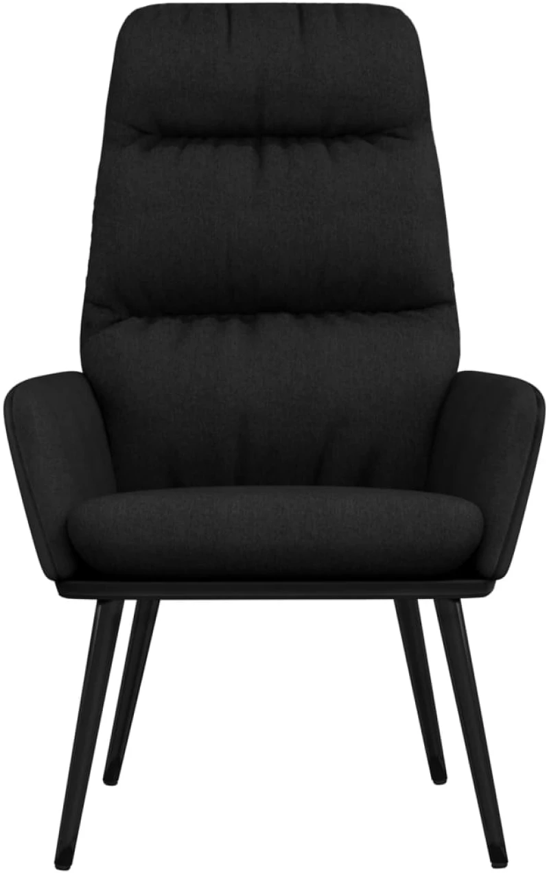 vidaXL Πολυθρόνα Relax Μπλε από Ύφασμα και Συνθετικό Δέρμα με Σκαμπό