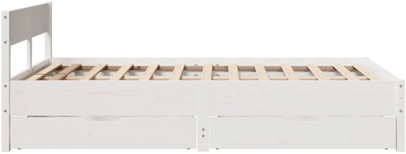 vidaXL Σκελετός Κρεβ. Χωρίς Στρώμα Λευκό 120x200 εκ Μασίφ Πεύκο