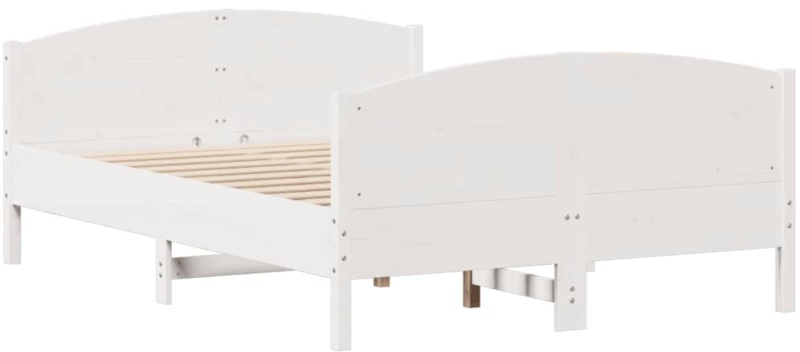 vidaXL Σκελετός Κρεβ. Χωρίς Στρώμα Λευκό 120x200 εκ Μασίφ Πεύκο