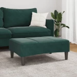 vidaXL Υποπόδιο Σκούρο Πράσινο 77x55x31 εκ. Βελούδινο