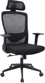 POWERTECH καρέκλα γραφείου PT-1390 με μπράτσα και ανάκλιση  ρυθμιζόμενο ύψος  μαύρη