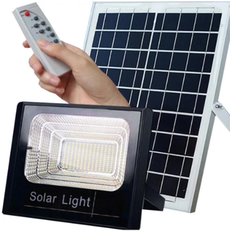 Jortan100W IP66 Στεγανός Ηλιακός Προβολέας LED 6500K Τηλεχειριστήριο