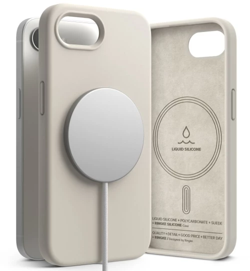 Θήκη Ringke SILICONE MAGNETIC MAGSAFE-Apple iPhone 16e STONE