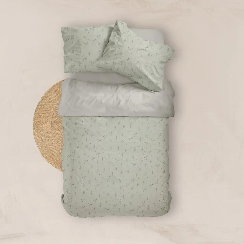 Σεντόνια Εμπριμέ Σετ Campanula Υπέρδιπλα Λαδί (2) 240 x 260 cm + (2) 50 x 70 cm