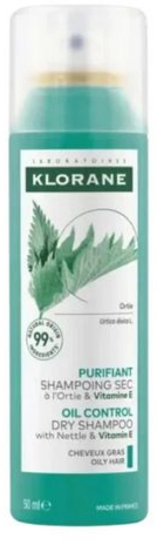 Klorane Ortie Dry Shampoo Ξηρό Σαμπουάν Για Λιπαρά Μαλλιά 50ml