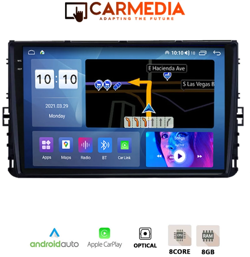 CARMEDIA CMDU4095-4 PRO PLUS TABLET 9.5'' OEM VW POLO-TROC-TCROSS 2017+