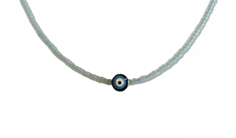 Kostibas 1013-783P1, Κολιέ, Ατσάλι, Με μάτι, Βεραμάν μουντό