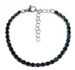 Kostibas 1513-641AB, Βραχιόλι, Ατσάλι, Ζιργκόν, Στρας, Μπλε