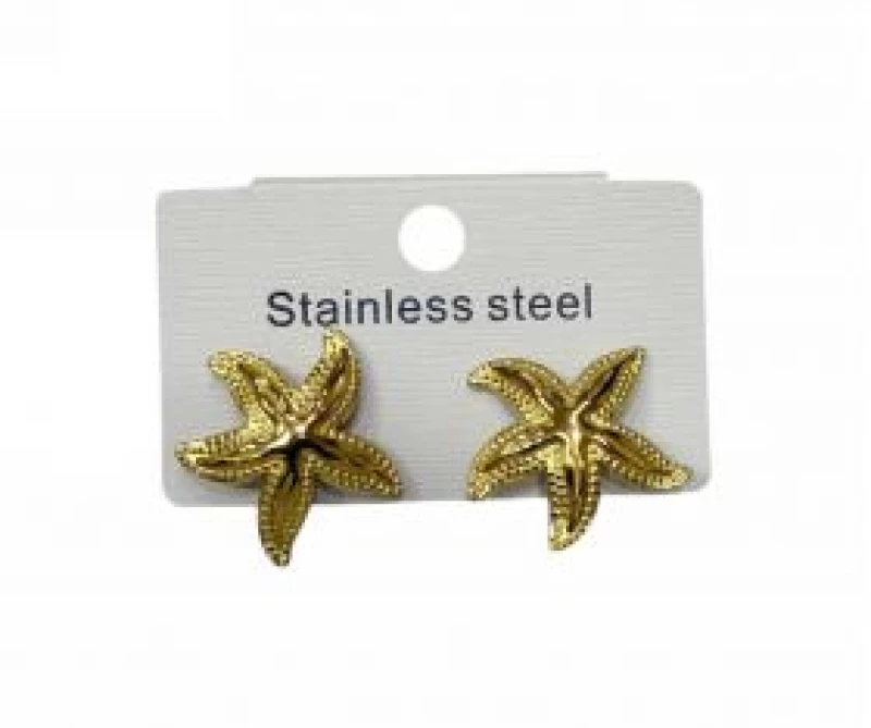 Kostibas 3013-552X, Σκουλαρίκια, Ατσάλι, Χρυσό