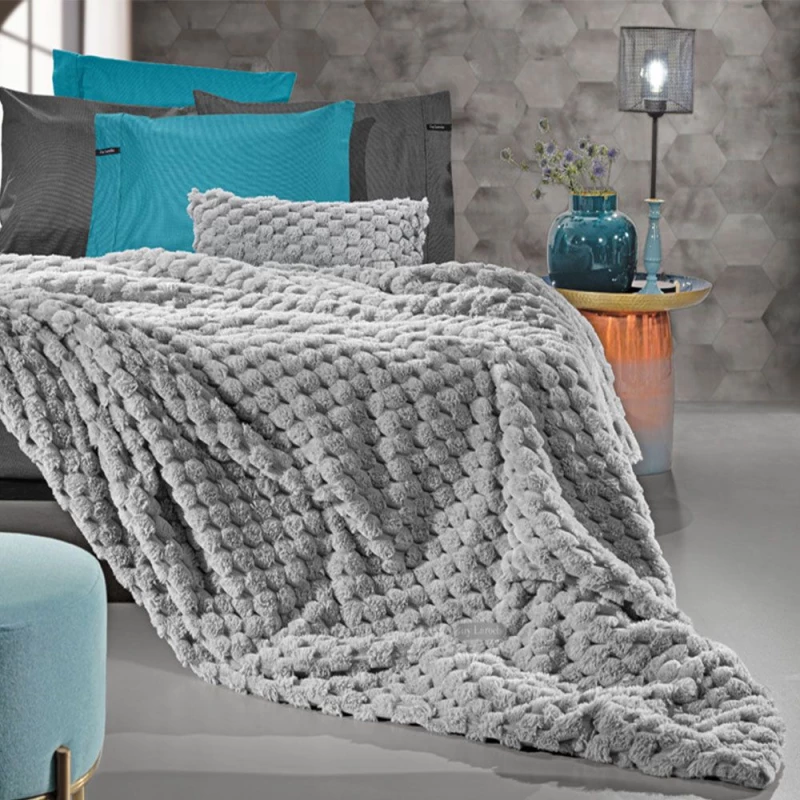 Κουβέρτα Γούνινη Elixir Silver Guy Laroche King Size 260x240cm Πολυέστερ