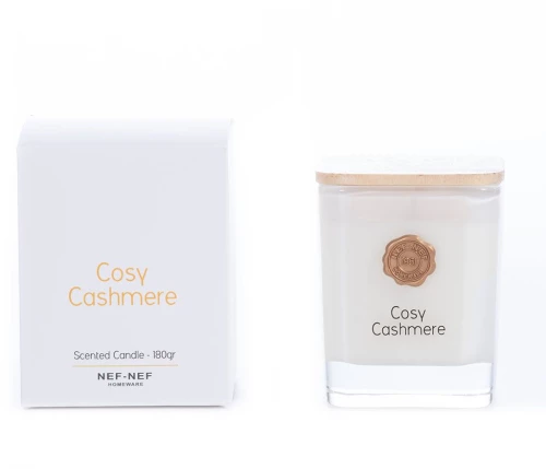 Αρωματικό Κερί Cosy Cashmere 180gr White Nef-Nef Homeware