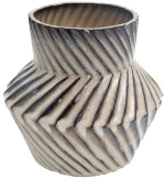 Βάζο Κεραμικό 003-224-113 20x18cm Beige-Brown Κεραμικό