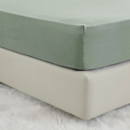 Σεντόνι Tender Με Λάστιχο Rock Green Nima Μονό 100x240cm 100% Βαμβάκι