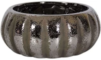 Διακοσμητικό Μπωλ 0024-124-153 23x9cm Silver-Sand Κεραμικό