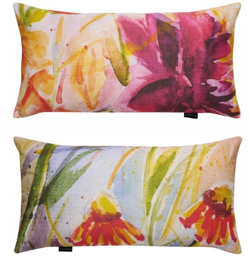 Μαξιλάρι Διακοσμητικό (Με Γέμιση) W24 06 Διπλής Όψης Multi Kentia 30X60 Βαμβάκι-Πολυέστερ