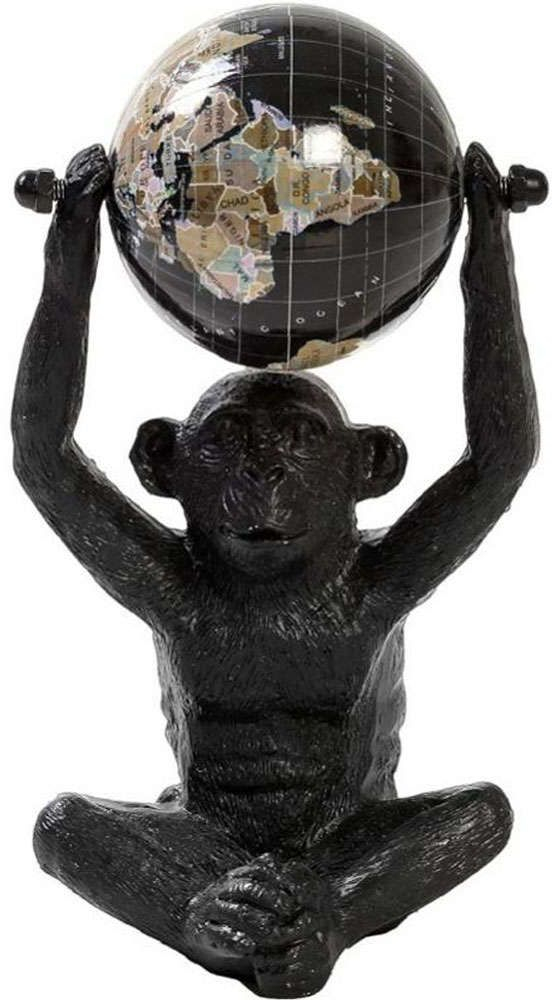 Διακοσμητική Φιγούρα Μαϊμού Με Υδρόγειο GOR108K4 9x6x15,6cm Black Espiel Πολυρεσίνη