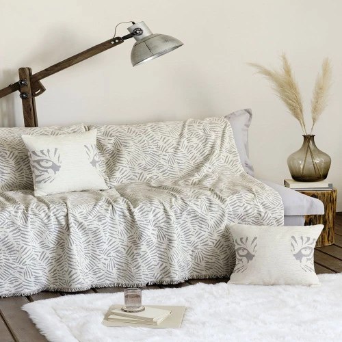 Ριχτάρι Lebrand Ivory Nima Τριθέσιο 180x300cm Chenille