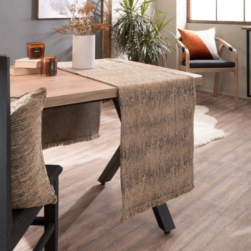 Τραβέρσα Toronto 08 Taupe Teoran 45X180 Βαμβάκι-Ακρυλικό