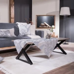 Καρέ Beatrice 11 Grey Teoran 90X90cm Βαμβάκι-Πολυέστερ