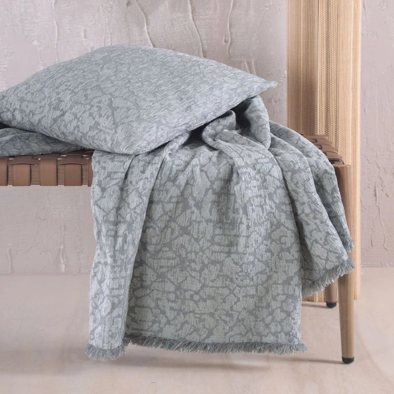Ριχτάρι Wonder Grey Ρυθμός Τετραθέσιο 180x330cm Βαμβάκι-Chenille