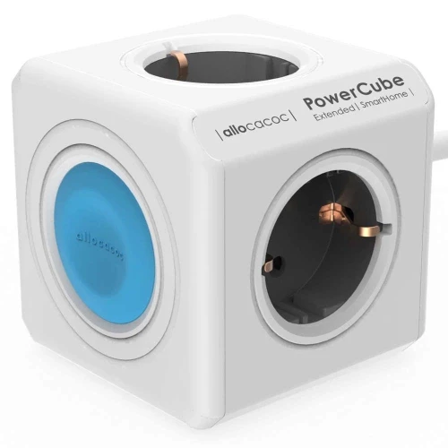 Πολύπριζο PowerCube 10753/DEEXSH Extended SmartHome Τηλεχειριζόμενο 4/Θ 1,5m White-Grey Allocacoc
