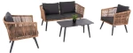 Σαλόνι Κήπου (Σετ 4Τμχ) Freja HM6057.03 Με Μαξιλάρια Beige-Anthracite 4 Θέσεων