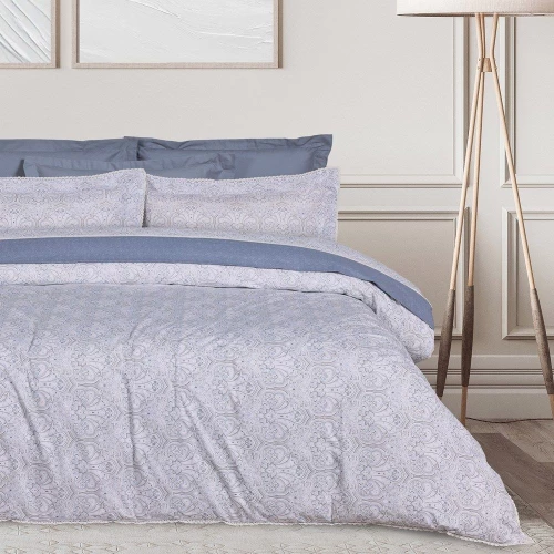 Κουβερλί Prestige 1693 Grey-Blue Das Home King Size 230x250cm 100% Βαμβακοσατέν