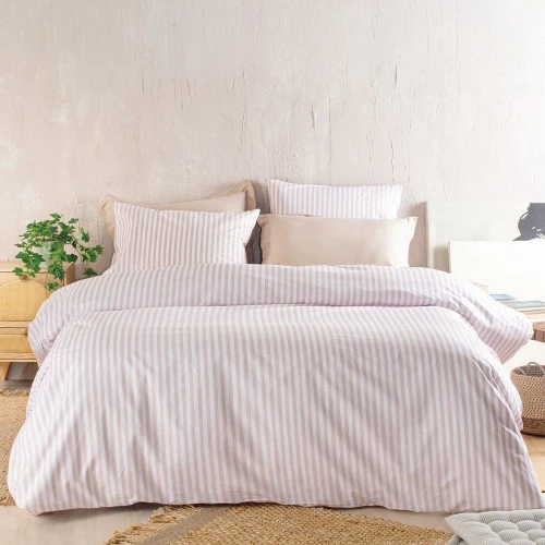 Σεντόνια Eloise Με Λάστιχο (Σετ 3τμχ) Beige Ρυθμός Ημίδιπλο 105x205cm 100% Βαμβάκι