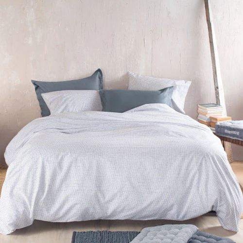 Σεντόνια Pacify Με Λάστιχο (Σετ 4τμχ) White Ρυθμός Υπέρδιπλo 165x234cm 100% Βαμβάκι