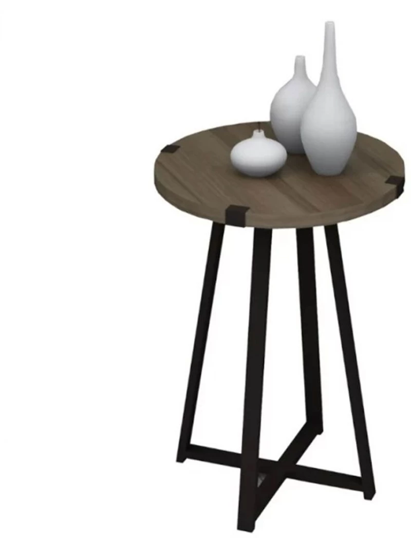 Τραπεζάκι Σαλονιού Βοηθητικό Pedro 0256480 Φ44x58cm Walnut-Anthracite