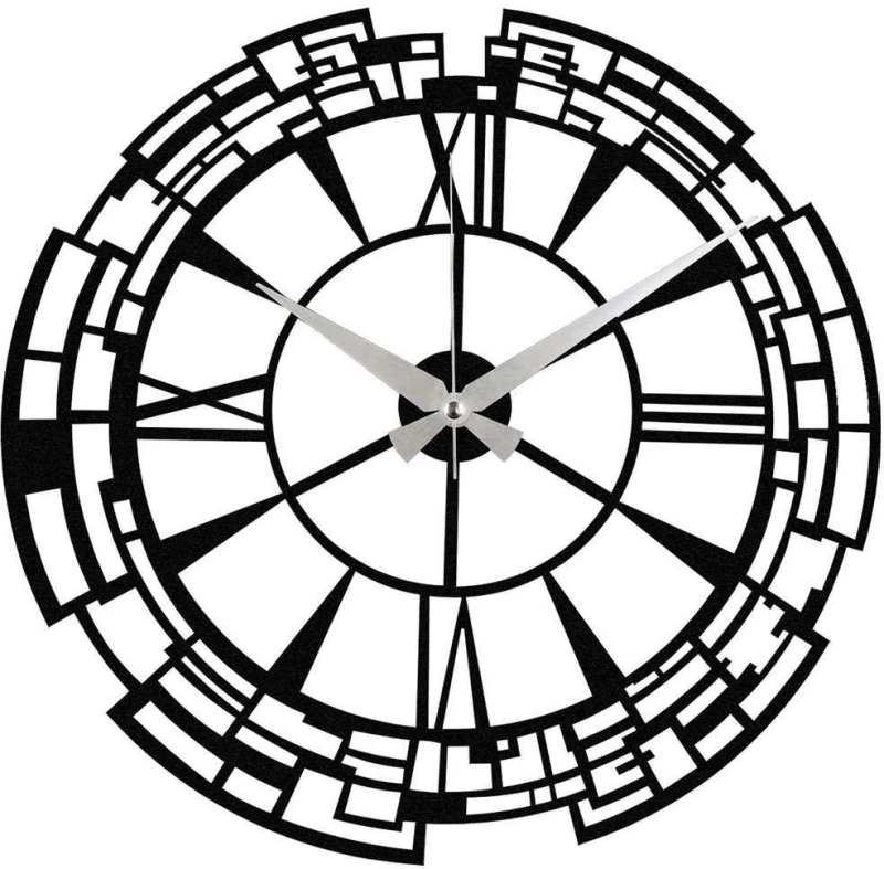 Ρολόι Τοίχου Enzoclock 279ENZ1416 Φ48cm Black Wallity Μέταλλο