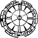 Ρολόι Τοίχου Enzoclock 279ENZ1416 Φ48cm Black Wallity Μέταλλο