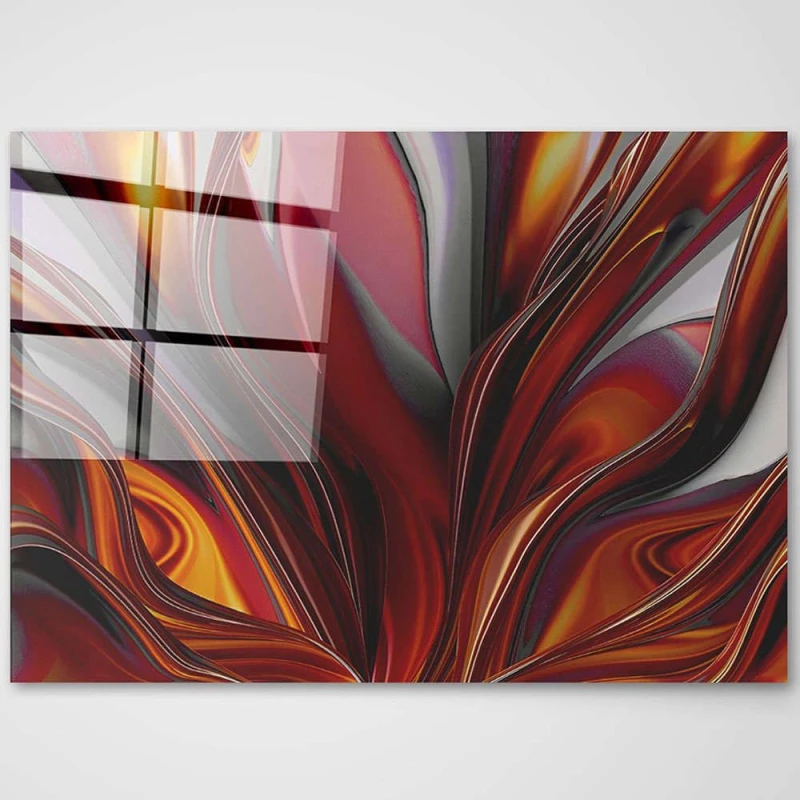Πίνακας Γυάλινος 698GLS1329 100x70cm Multi Wallity Οριζόντιοι Γυαλί