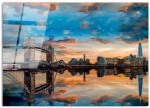 Πίνακας Γυάλινος 123BZM1293 100x70cm Multi Wallity Οριζόντιοι Γυαλί