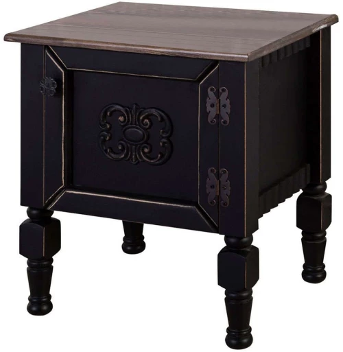 Κομοδίνο Ada 472PHL1119 50x52x40cm Black